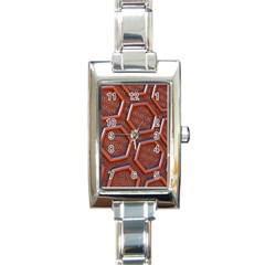 3d Abstract Patterns Hexagons Honeycomb Rectangle Italian Charm Watch