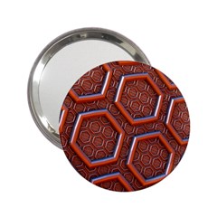 3d Abstract Patterns Hexagons Honeycomb 2.25  Handbag Mirrors