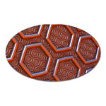 3d Abstract Patterns Hexagons Honeycomb Oval Magnet Front