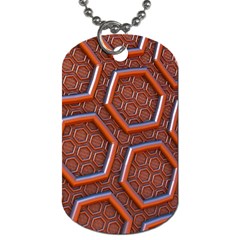 3d Abstract Patterns Hexagons Honeycomb Dog Tag (One Side)