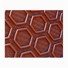 3d Abstract Patterns Hexagons Honeycomb Small Glasses Cloth