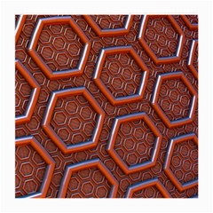 3d Abstract Patterns Hexagons Honeycomb Medium Glasses Cloth