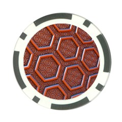 3d Abstract Patterns Hexagons Honeycomb Poker Chip Card Guard by Amaryn4rt