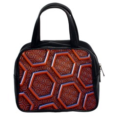 3d Abstract Patterns Hexagons Honeycomb Classic Handbags (2 Sides)