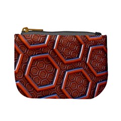 3d Abstract Patterns Hexagons Honeycomb Mini Coin Purses