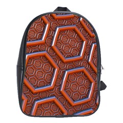 3d Abstract Patterns Hexagons Honeycomb School Bags (xl)  by Amaryn4rt