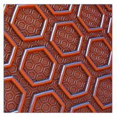 3d Abstract Patterns Hexagons Honeycomb Large Satin Scarf (square) by Amaryn4rt