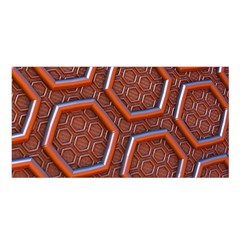 3d Abstract Patterns Hexagons Honeycomb Satin Shawl by Amaryn4rt