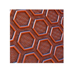 3d Abstract Patterns Hexagons Honeycomb Small Satin Scarf (Square)