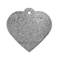 Abstract Flowing And Moving Liquid Metal Dog Tag Heart (one Side) by Amaryn4rt