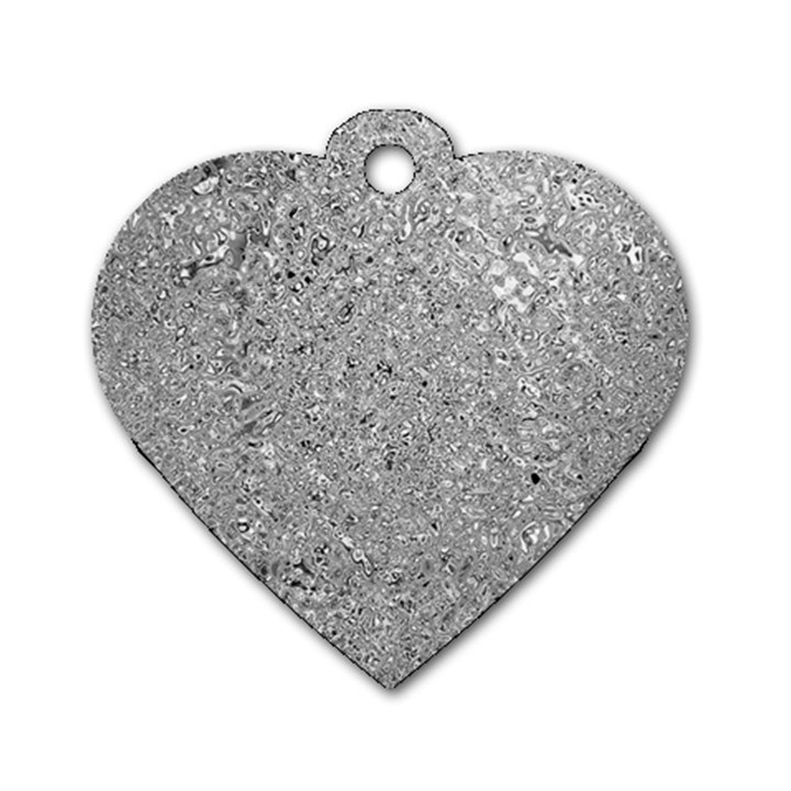 Abstract Flowing And Moving Liquid Metal Dog Tag Heart (Two Sides)