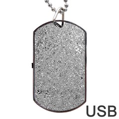 Abstract Flowing And Moving Liquid Metal Dog Tag Usb Flash (two Sides) by Amaryn4rt