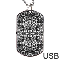 Modern Oriental Pattern Dog Tag Usb Flash (one Side) by dflcprints