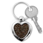 A Complex Maze Generated Pattern Key Chains (Heart)  Front