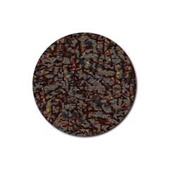 A Complex Maze Generated Pattern Rubber Round Coaster (4 Pack) 