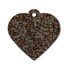 A Complex Maze Generated Pattern Dog Tag Heart (two Sides) by Amaryn4rt