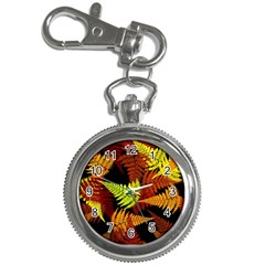 3d Red Abstract Fern Leaf Pattern Key Chain Watches by Amaryn4rt