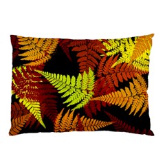 3d Red Abstract Fern Leaf Pattern Pillow Case by Amaryn4rt