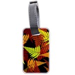 3d Red Abstract Fern Leaf Pattern Luggage Tags (Two Sides) Front