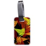 3d Red Abstract Fern Leaf Pattern Luggage Tags (Two Sides) Back