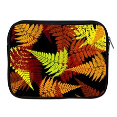 3d Red Abstract Fern Leaf Pattern Apple Ipad 2/3/4 Zipper Cases by Amaryn4rt