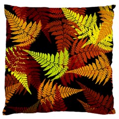 3d Red Abstract Fern Leaf Pattern Standard Flano Cushion Case (two Sides) by Amaryn4rt