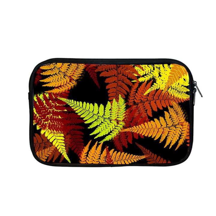 3d Red Abstract Fern Leaf Pattern Apple MacBook Pro 13  Zipper Case