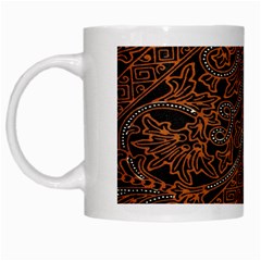 Art Traditional Indonesian Batik Pattern White Mugs by Amaryn4rt