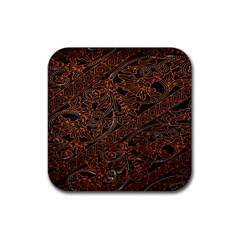 Art Traditional Indonesian Batik Pattern Rubber Coaster (square) 