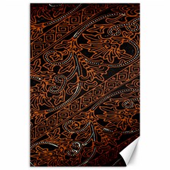 Art Traditional Indonesian Batik Pattern Canvas 24  X 36  by Amaryn4rt