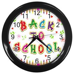 Back To School Wall Clocks (black) by Amaryn4rt