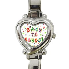 Back To School Heart Italian Charm Watch by Amaryn4rt