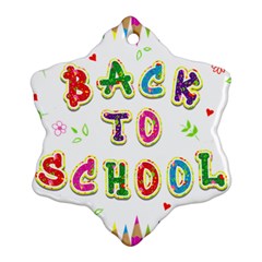 Back To School Ornament (snowflake) by Amaryn4rt