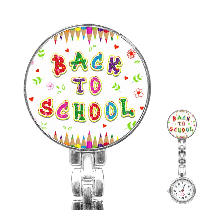 Back To School Stainless Steel Nurses Watch