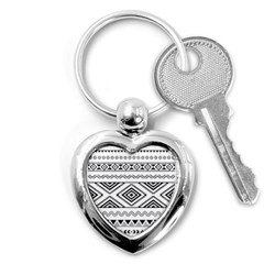 Aztec Pattern Key Chains (heart)  by Amaryn4rt