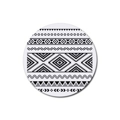 Aztec Pattern Rubber Coaster (round)  by Amaryn4rt