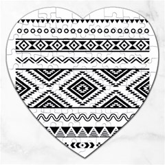 Aztec Pattern Jigsaw Puzzle (heart) by Amaryn4rt