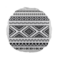 Aztec Pattern Standard 15  Premium Flano Round Cushions by Amaryn4rt