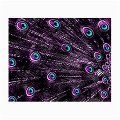 Bird Color Purple Passion Peacock Beautiful Small Glasses Cloth (2-side) by Amaryn4rt