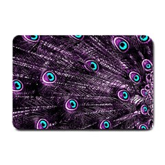 Bird Color Purple Passion Peacock Beautiful Small Doormat  by Amaryn4rt