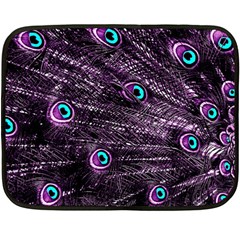 Bird Color Purple Passion Peacock Beautiful Double Sided Fleece Blanket (mini)  by Amaryn4rt