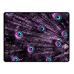 Bird Color Purple Passion Peacock Beautiful Fleece Blanket (small) by Amaryn4rt