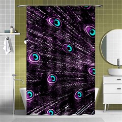 Bird Color Purple Passion Peacock Beautiful Shower Curtain 48  X 72  (small)  by Amaryn4rt