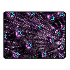 Bird Color Purple Passion Peacock Beautiful Double Sided Fleece Blanket (small)  by Amaryn4rt