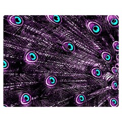 Bird Color Purple Passion Peacock Beautiful Double Sided Flano Blanket (medium)  by Amaryn4rt