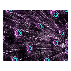 Bird Color Purple Passion Peacock Beautiful Double Sided Flano Blanket (large)  by Amaryn4rt