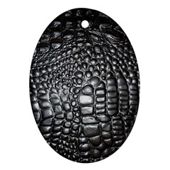 Black Alligator Leather Ornament (oval) by Amaryn4rt