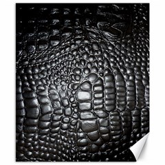 Black Alligator Leather Canvas 8  X 10  by Amaryn4rt