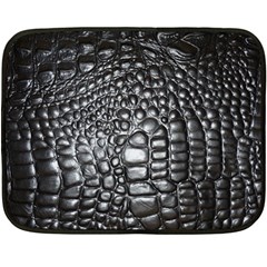 Black Alligator Leather Fleece Blanket (mini)