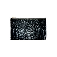 Black Alligator Leather Cosmetic Bag (small)  by Amaryn4rt